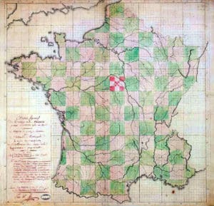 Châssis figuratif du territoire de la France