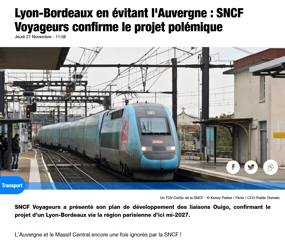 TGV Lyon / Bordeaux : une polémique made in France, donc forcément bien hypocrite et inutile !