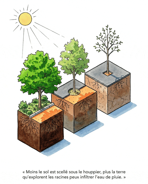 La ville dense condamne-t-elle vraiment l&rsquo;arbre à souffrir de la soif&nbsp;?